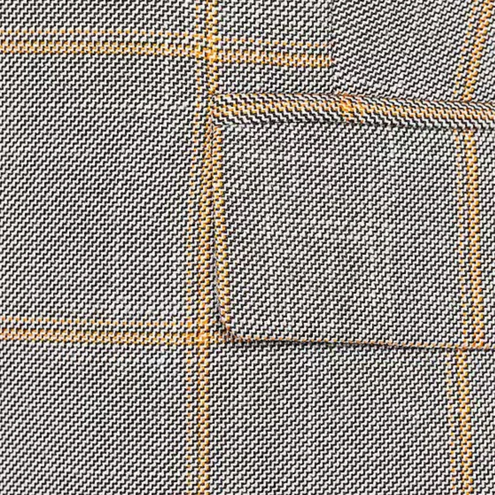 KASPER Plaid Notch Lapel Long Sleeve Flap Pocket Coordinating Two Button Jacket